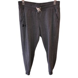Under Armour Womens Large Gray Loose Fit Athletic Sweatpants Sweat Jogger Pants